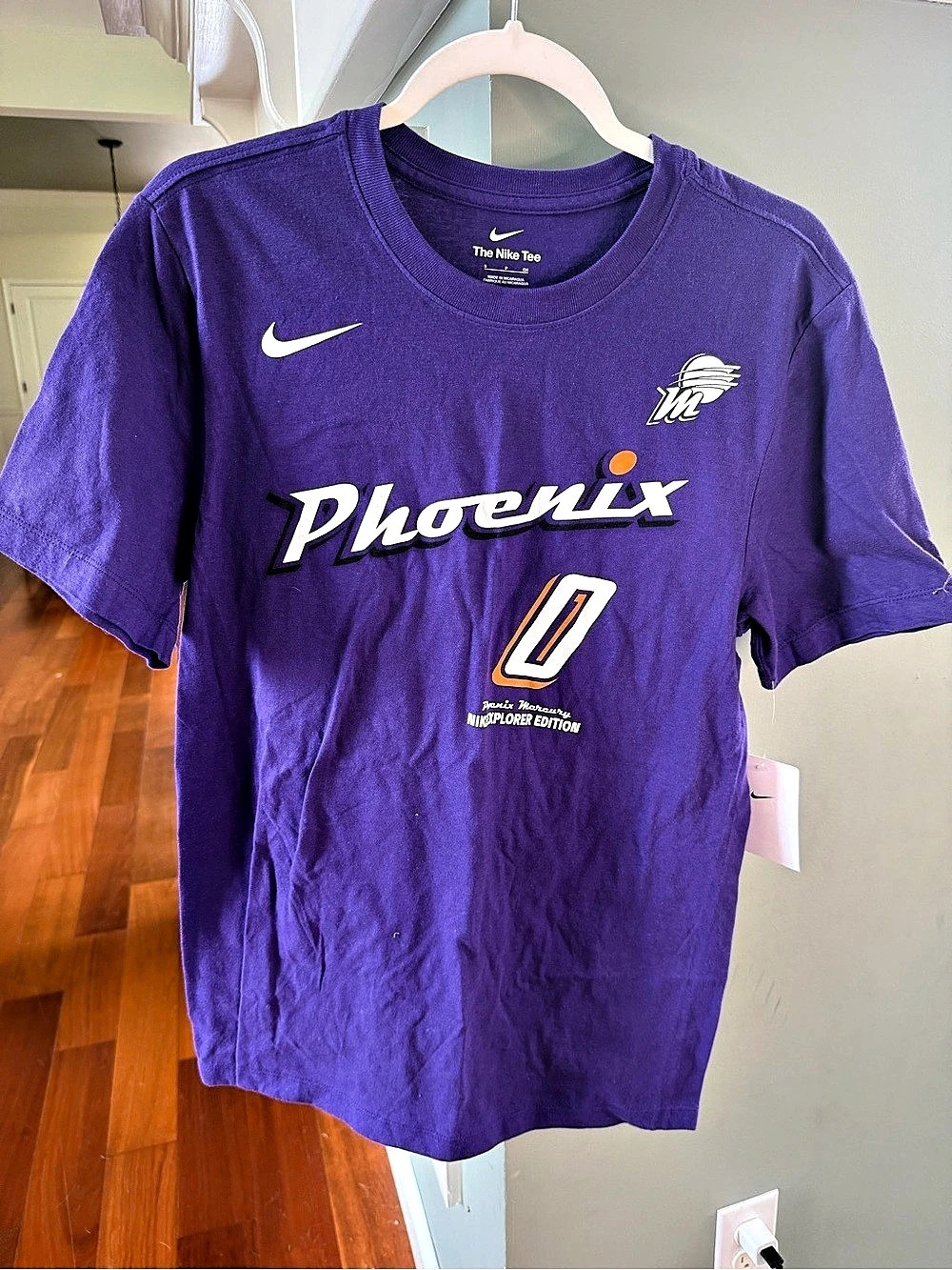 Nike Core Cotton SS Tee Phoenix Mercury Sabally #0 Purple Small NWT
